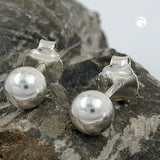 Stecker, 5mm, Kugel hohl, Silber 925