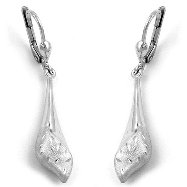 Brisur, Tropfen rhodiniert, Silber 925
