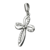 Anhänger, Kreuz m. Zirkonias, Silber 925