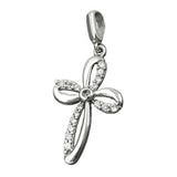 Anhänger, Kreuz m. Zirkonias, Silber 925