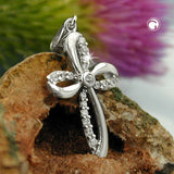 Anhänger, Kreuz m. Zirkonias, Silber 925