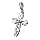Anhänger, Kreuz m. Zirkonias, Silber 925