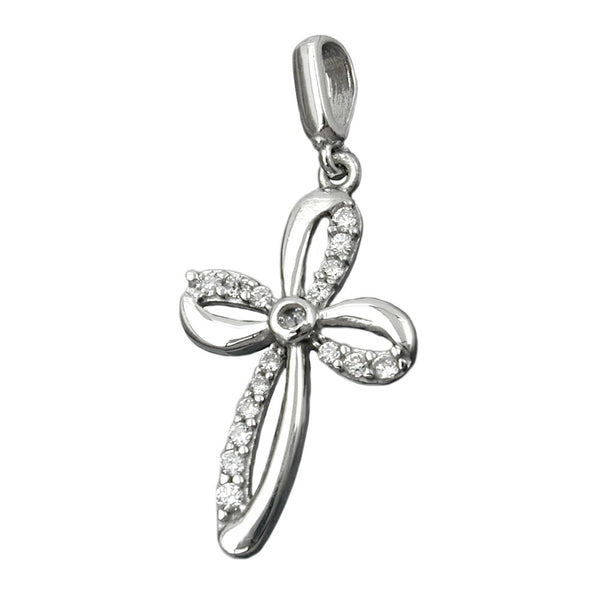 Anhänger, Kreuz m. Zirkonias, Silber 925