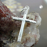 Anhänger, kleines Kreuz, glänzend, 925