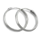 Creole 19mm glänzend Drahtcreole mit Steckverschluss Silber 925