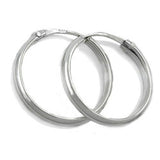 Creole 19mm glänzend Drahtcreole mit Steckverschluss Silber 925