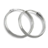Creole 19mm glänzend Drahtcreole mit Steckverschluss Silber 925