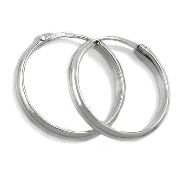 Creole 19mm glänzend Drahtcreole mit Steckverschluss Silber 925