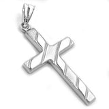 Anhänger, Kreuz rhodiniert, Silber 925