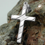 Anhänger, Kreuz rhodiniert, Silber 925