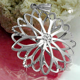 Anhänger, Blume rhodiniert, Silber 925