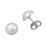 Stecker, 8mm Perle Imitat Silber 925