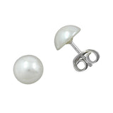 Stecker, 8mm Perle Imitat Silber 925