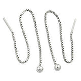 Durchzieher 110x4mm Venzianerkette mit Kugel Silber 925