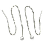 Durchzieher 110x4mm Venzianerkette mit Kugel Silber 925