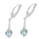 Brisur, Blautopas, Zirkonia, Silber 925