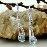 Brisur, Blautopas, Zirkonia, Silber 925