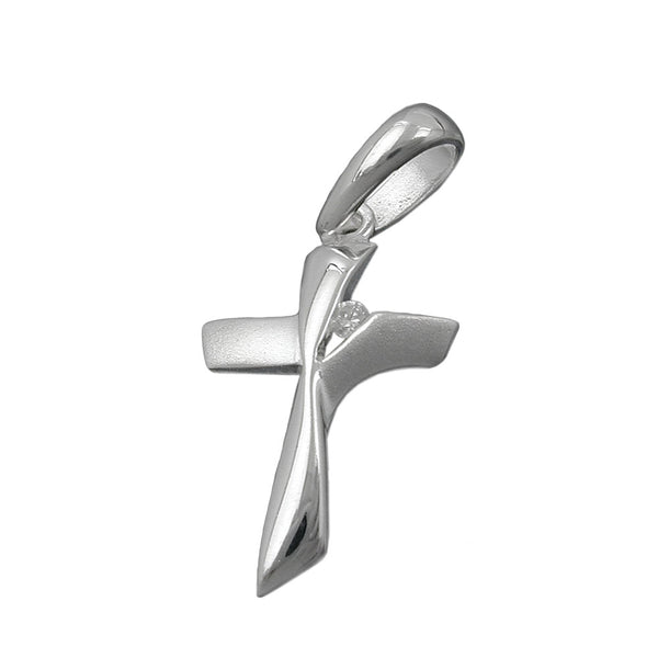 Anhänger, Kreuz mit Zirkonia Silber 925