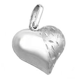 Anhänger, Herz diamantiert, Silber 925