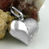 Anhänger, Herz diamantiert, Silber 925
