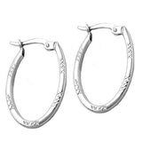 Creole 23mm oval Drahtcreole mit Bügelverschluss Silber 925