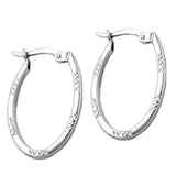 Creole 23mm oval Drahtcreole mit Bügelverschluss Silber 925