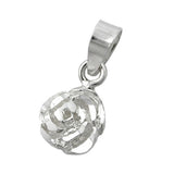 Anhänger, Rose diamantiert, Silber 925