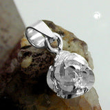 Anhänger, Rose diamantiert, Silber 925
