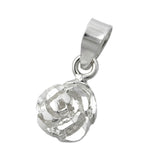 Anhänger, Rose diamantiert, Silber 925