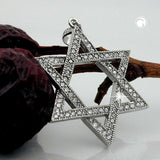 Anhänger David-Stern Zirkonia Silber 925