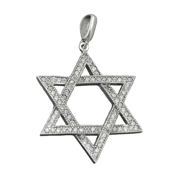 Anhänger David-Stern Zirkonia Silber 925