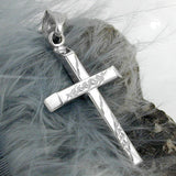 Anhänger, Kreuz diamantiert, Silber 925