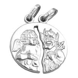 Anhänger Doppelanhänger 19x17mm Engel/Teufel Silber 925