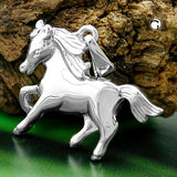 Anhänger, Pferd glänzend, Silber 925