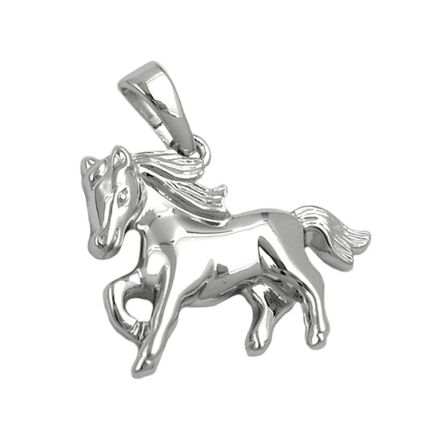 Anhänger, Pferd glänzend, Silber 925