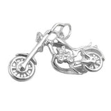 Anhänger 30x15mm Chopper Motorrad Silber 925