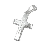 Anhänger, Kreuz diamantiert, Silber 925