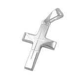 Anhänger, Kreuz diamantiert, Silber 925