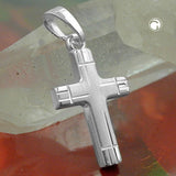 Anhänger, Kreuz diamantiert, Silber 925