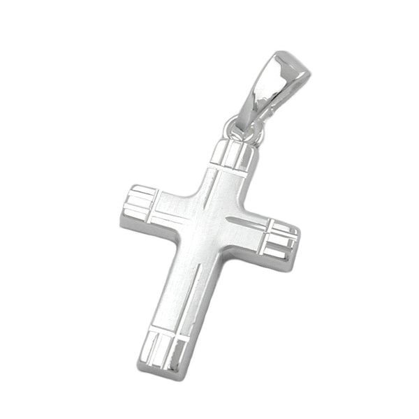Anhänger, Kreuz diamantiert, Silber 925