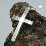 Anhänger, Kreuz diamantiert, Silber 925