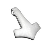 Anhänger 29x24mm Motiv: Thors Hammer matt gebürstet Silber 925