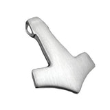 Anhänger 29x24mm Motiv: Thors Hammer matt gebürstet Silber 925