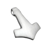 Anhänger 29x24mm Motiv: Thors Hammer matt gebürstet Silber 925