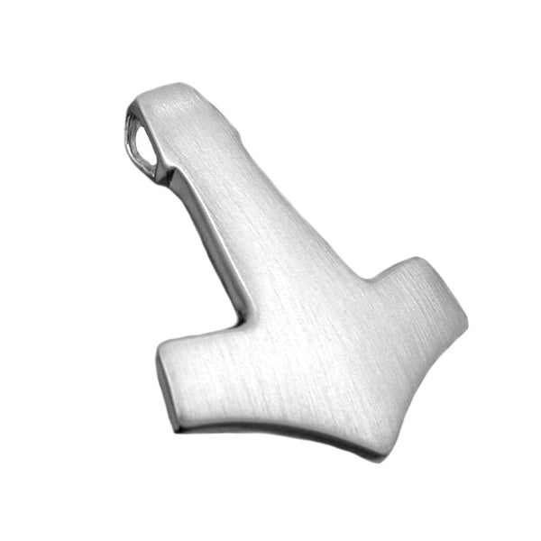 Anhänger 29x24mm Motiv: Thors Hammer matt gebürstet Silber 925
