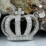 Anhänger, Krone mit Strass, 925