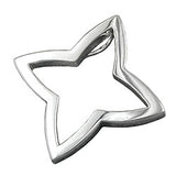 Anhänger 25mm Stern glänzend rhodiniert Silber 925