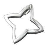 Anhänger 25mm Stern glänzend rhodiniert Silber 925