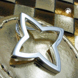 Anhänger 25mm Stern glänzend rhodiniert Silber 925