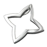 Anhänger 25mm Stern glänzend rhodiniert Silber 925